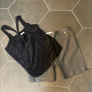 Trina Turk Black Silk Tank Top L